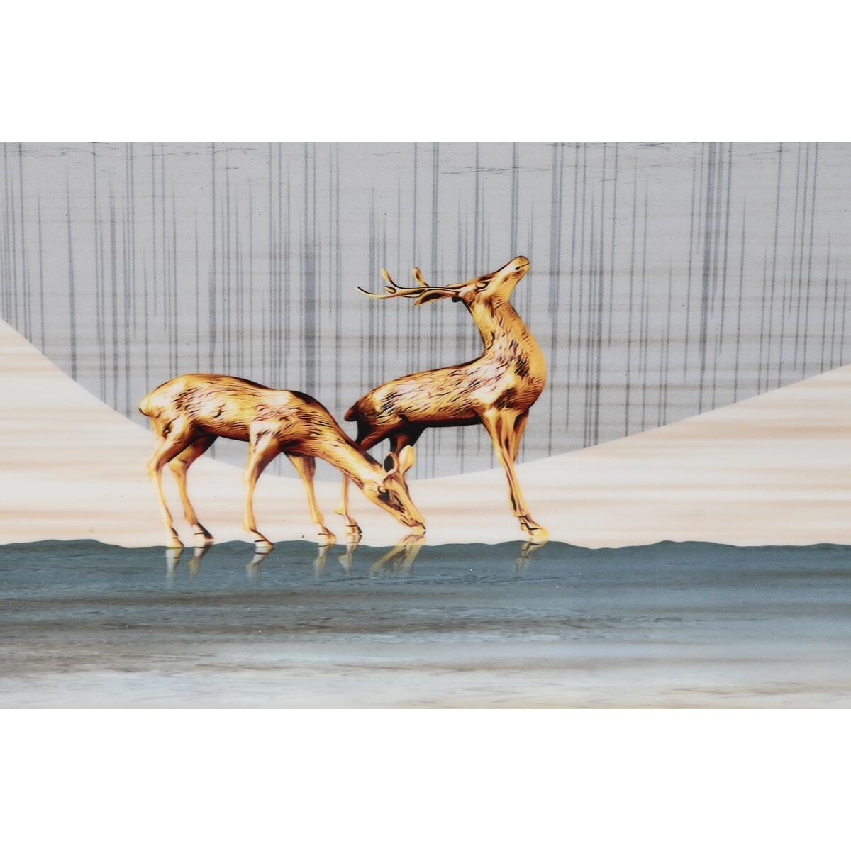 Tavla DKD Home Decor 80 x 3 x 160 cm Löv av en växt (2 antal) - 2