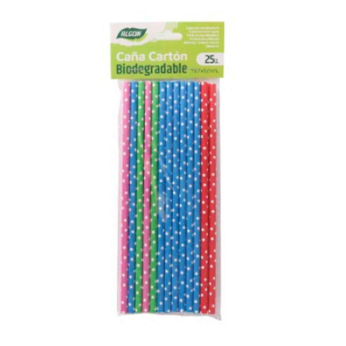 Strån Algon Mus Multicolour Papp 19,7 x 0,6 cm 25 antal - 3