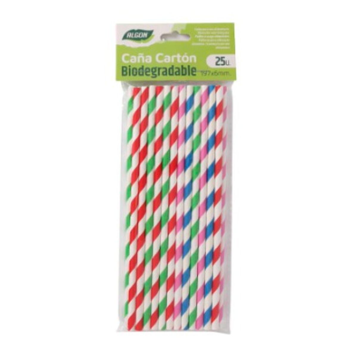 Strån Algon Multicolour Papp 19,7 x 0,6 cm 25 antal - 3