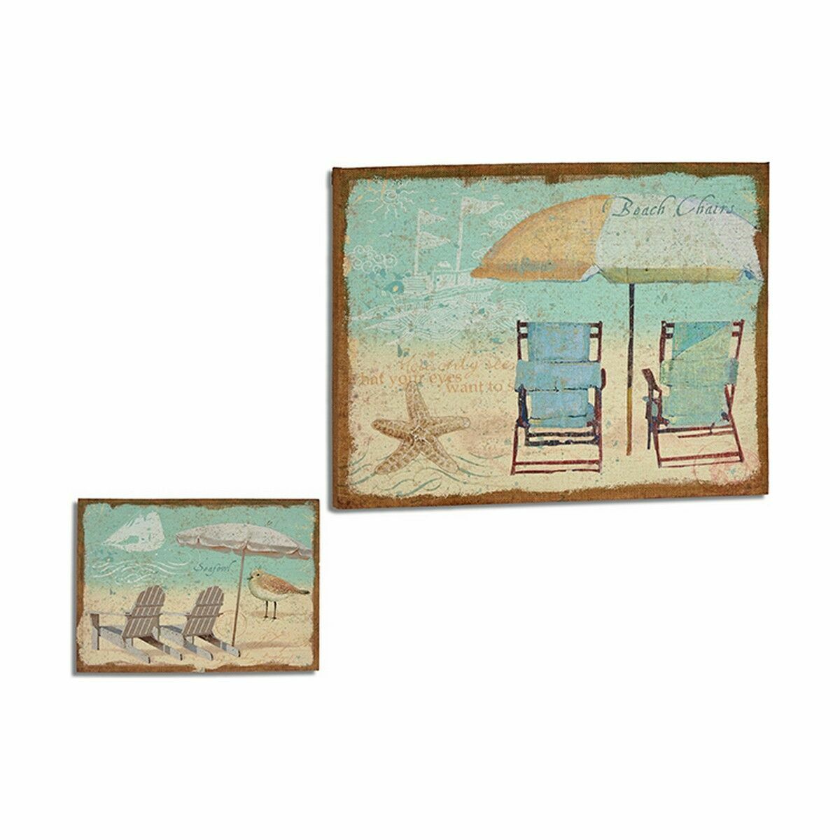 Kanvas Strand 70 x 3 x 50 cm (4 antal) - 2