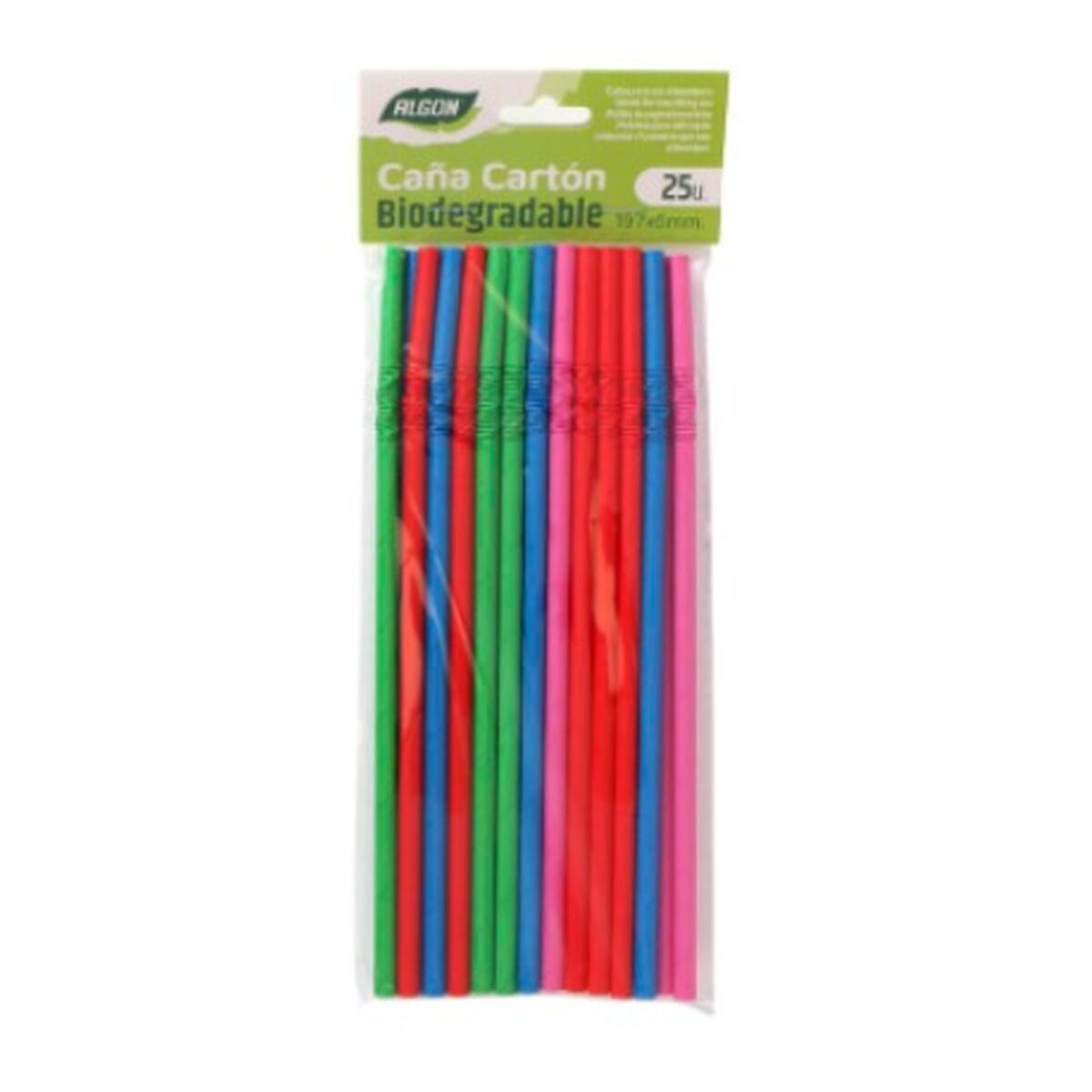 Strån Algon Multicolour Papp 19,7 x 0,6 cm 25 antal - 2