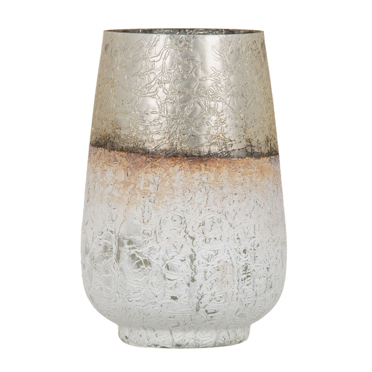 Vas Glas Gyllene Vit 17 x 17 x 25 cm
