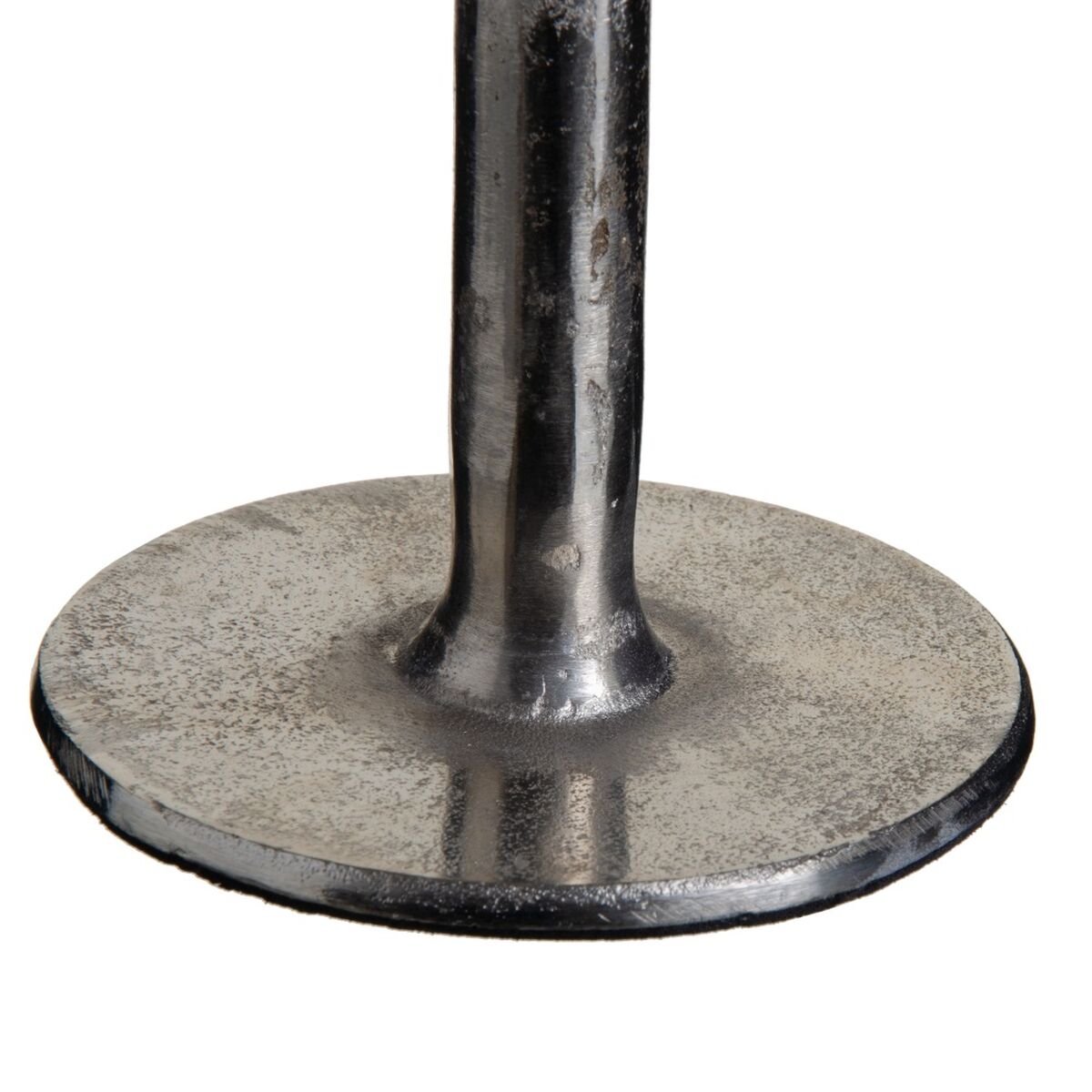 Ljusstakar 13 x 13 x 56 cm Glas Grå Metall Silver - 2