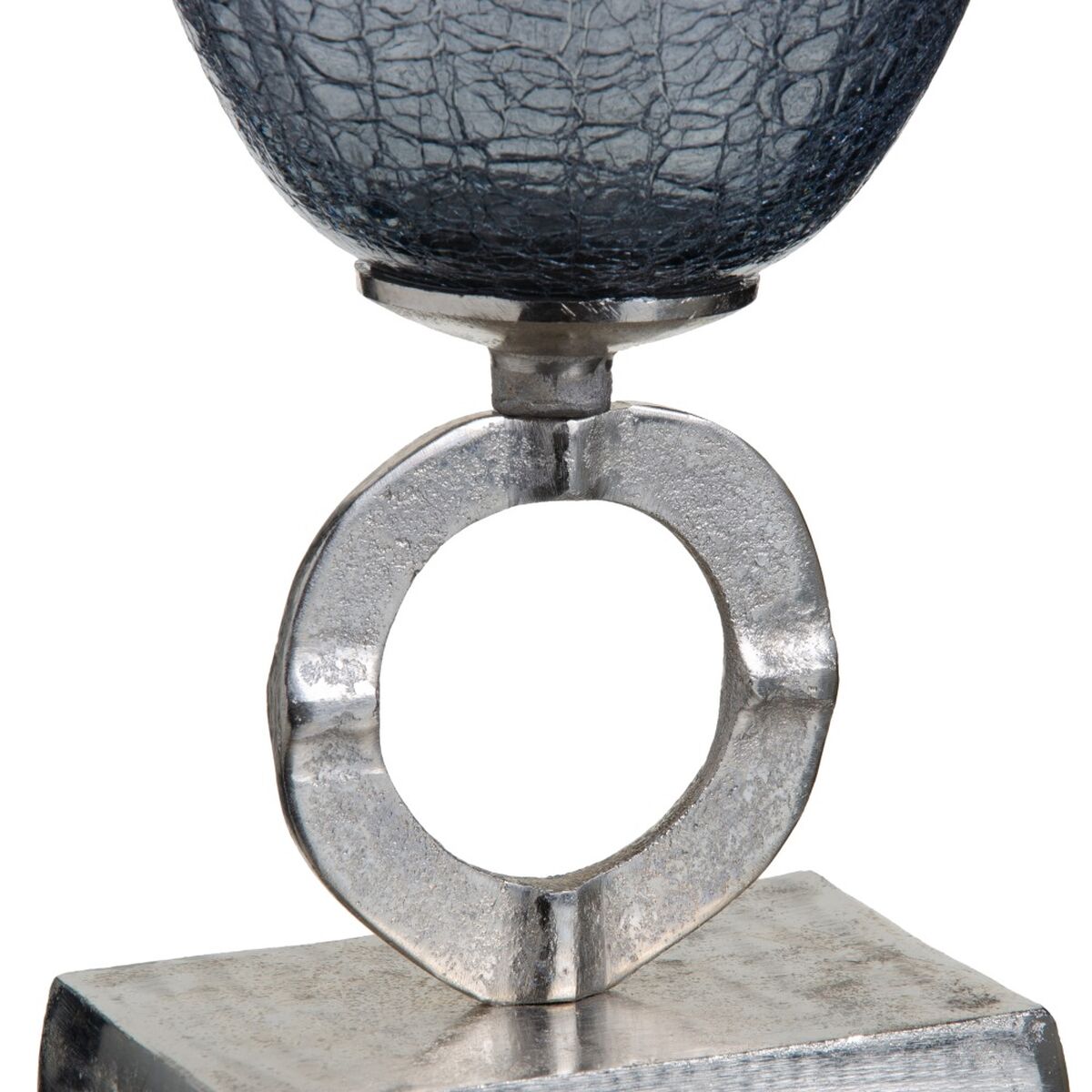 Vas 17 x 17 x 47 cm Glas Grå Metall Silver - 3