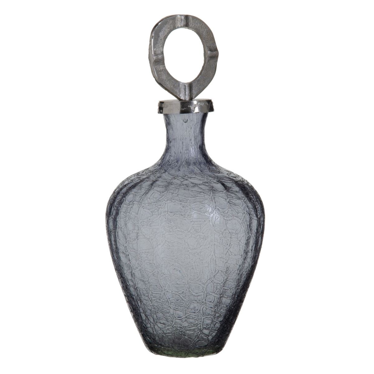 Vas Glas Grå Metall Silver 20 x 20 x 30 cm