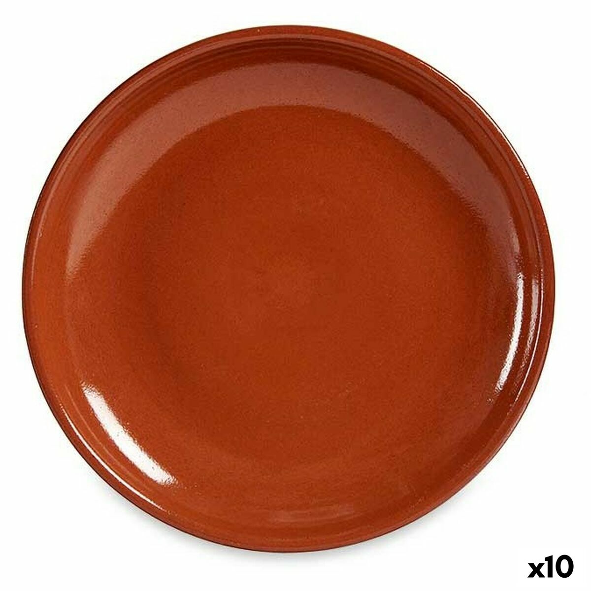 Platt skål Kött Terrakotta 23 x 2 x 23 cm (10 antal)