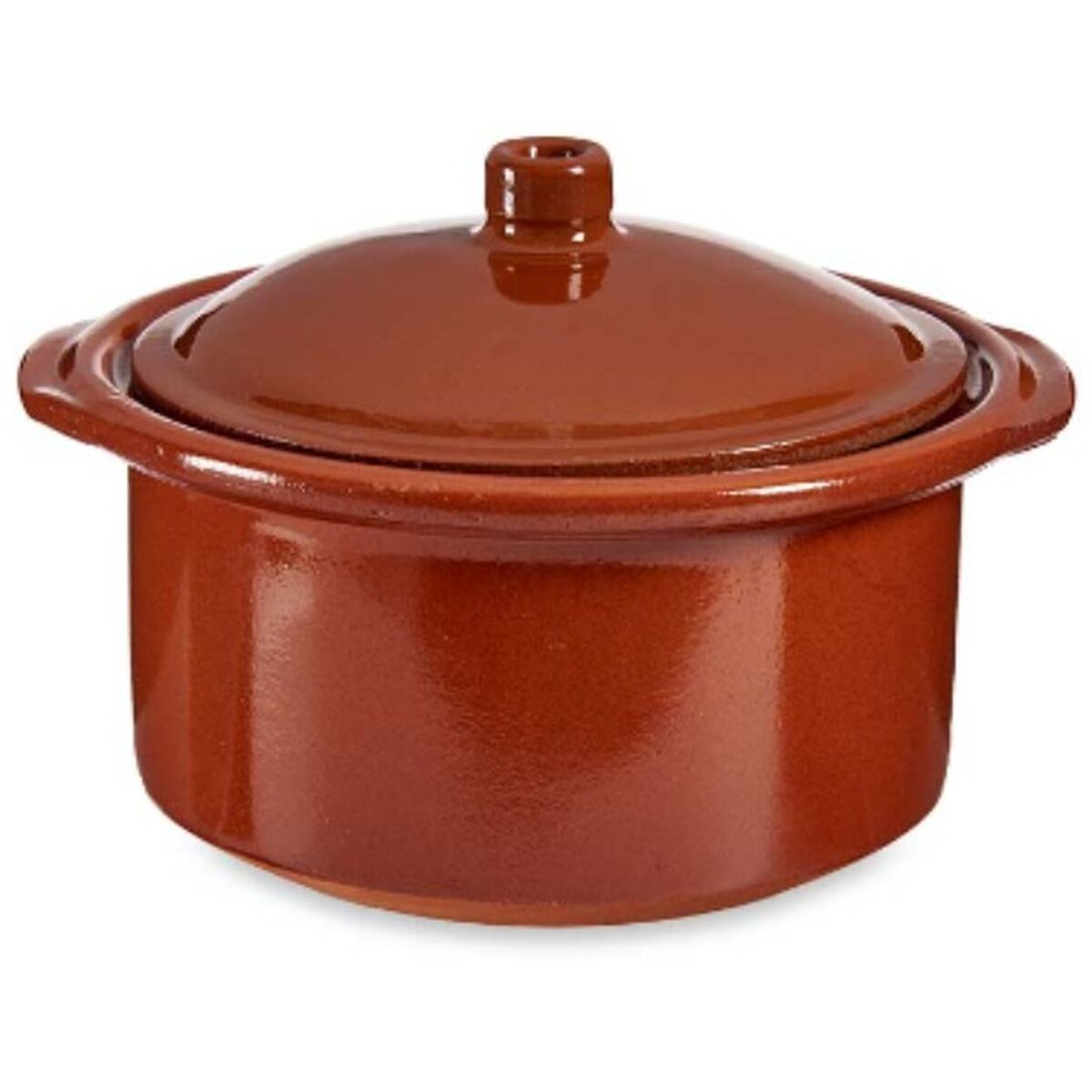 Gryta med lock Terrakotta 1,5 L 22 x 14,5 x 20 cm (4 antal) - 2