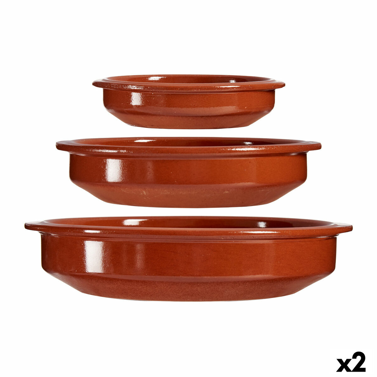Set med Ugnsfasta Formar Terrakotta 2 antal