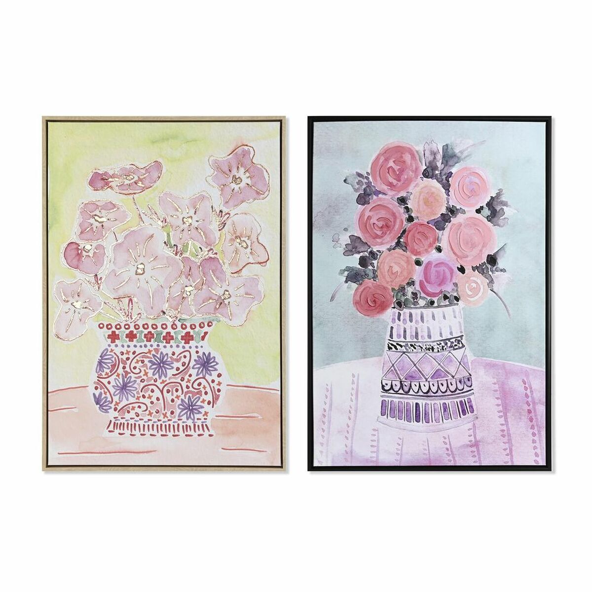 Tavla DKD Home Decor 36 x 4 x 93 cm Vas Shabby Chic (2 antal) - 4