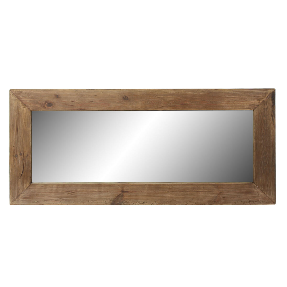 Väggspegel DKD Home Decor Naturell Glas Återvunnet Trä 180 x 5 x 80 cm