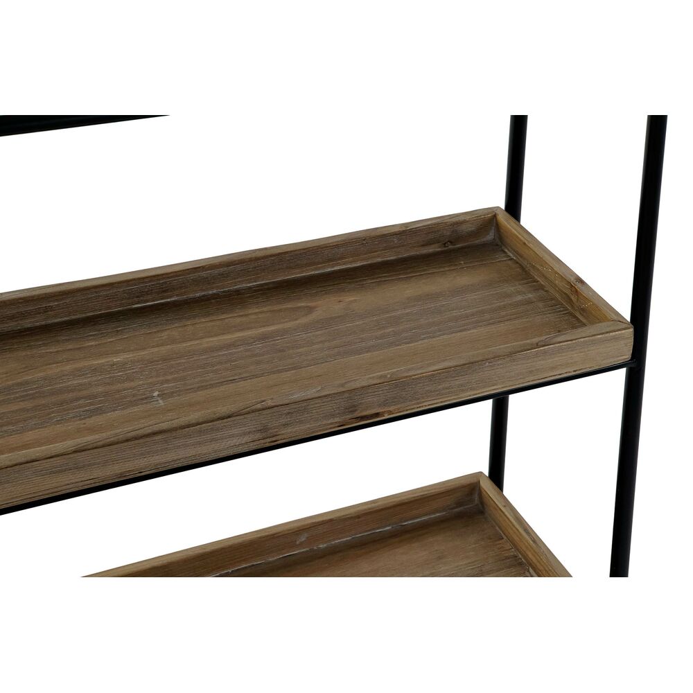 Väggspegel DKD Home Decor Svart Naturell Trä Metall Speglar 60 x 17 x 183 cm - 3