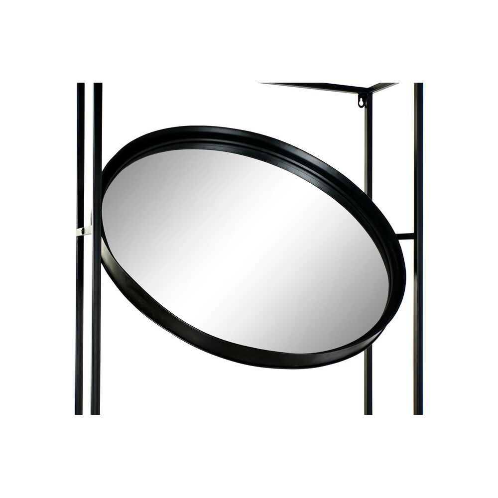 Väggspegel DKD Home Decor Svart Naturell Trä Metall Speglar 61 x 17,5 x 181 cm - 4