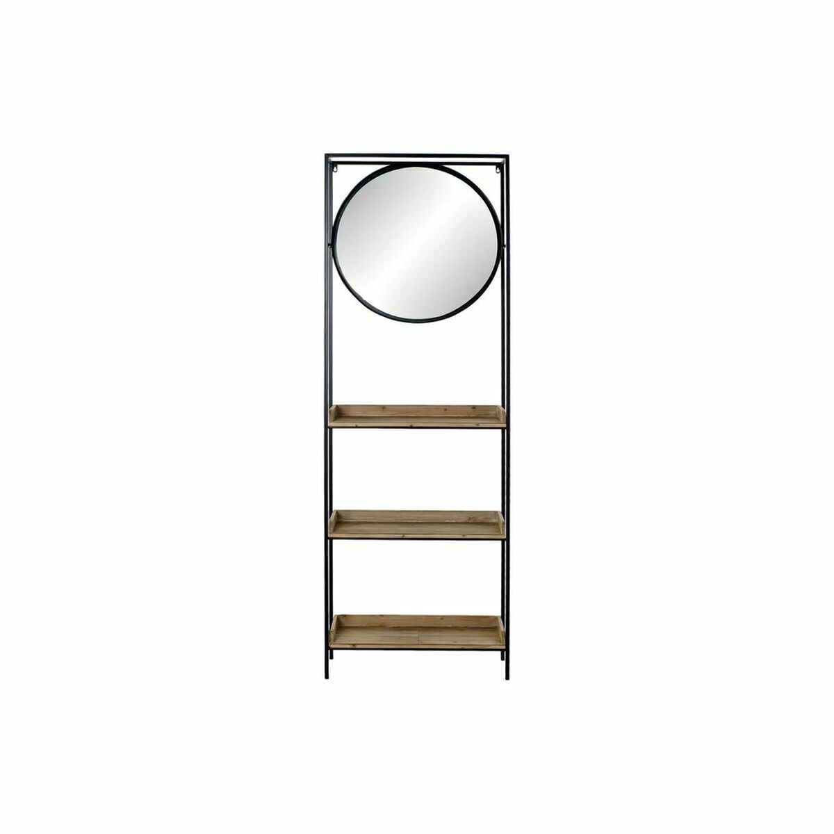 Väggspegel DKD Home Decor Svart Naturell Trä Metall Speglar 61 x 17,5 x 181 cm - 7