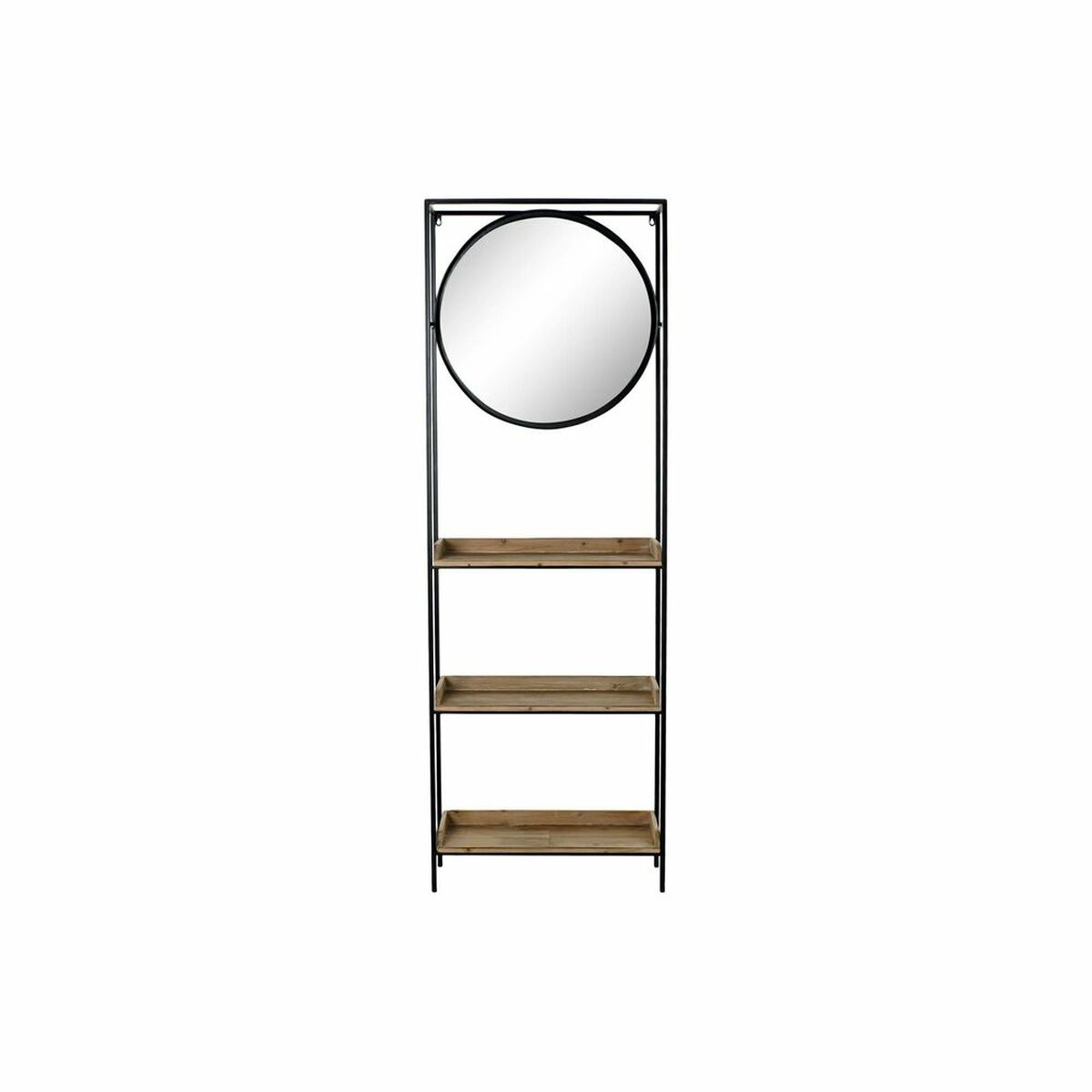 Väggspegel DKD Home Decor Svart Naturell Trä Metall Speglar 61 x 17,5 x 181 cm - 8