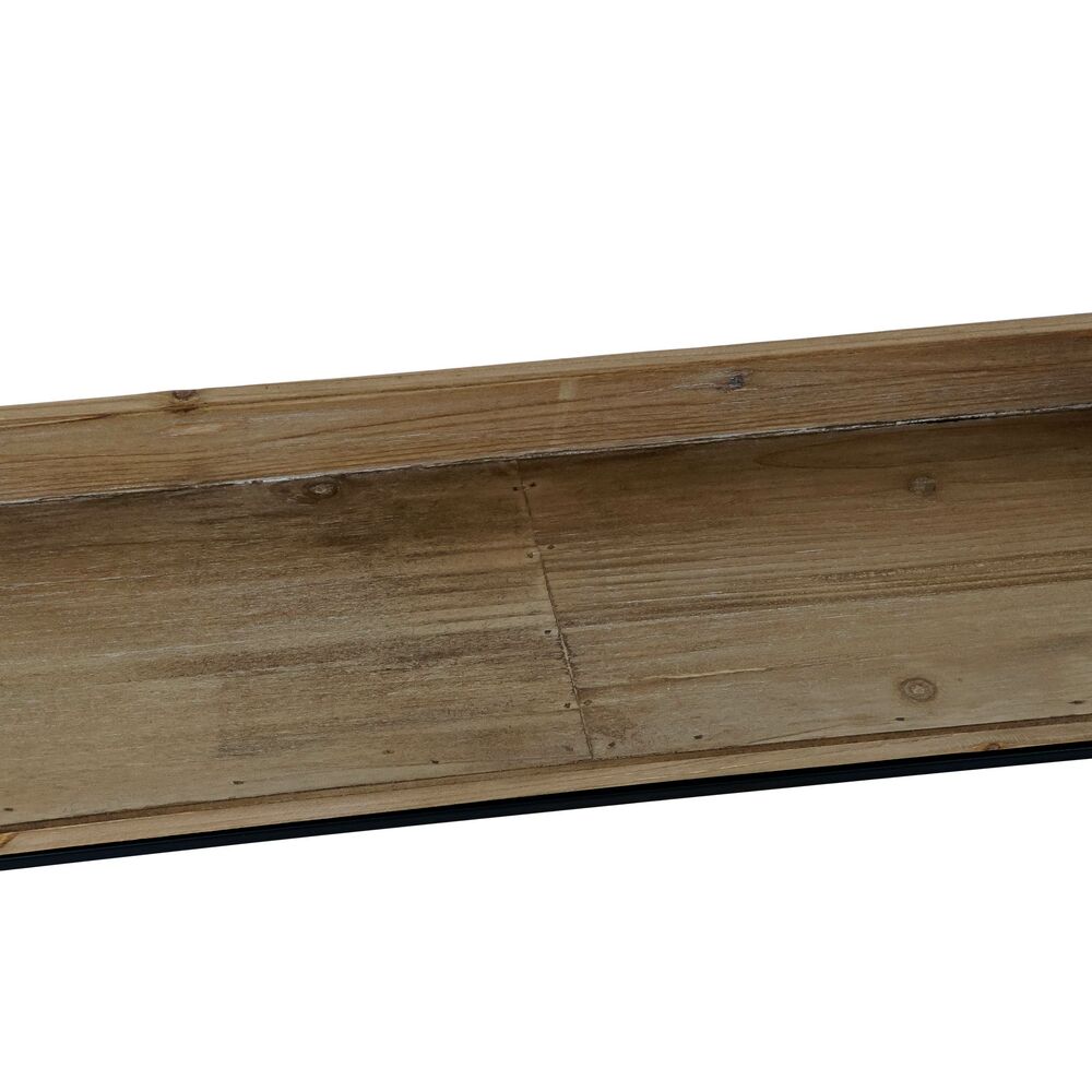 Väggspegel DKD Home Decor Svart Naturell Trä Metall Speglar 61 x 17,5 x 181 cm - 3