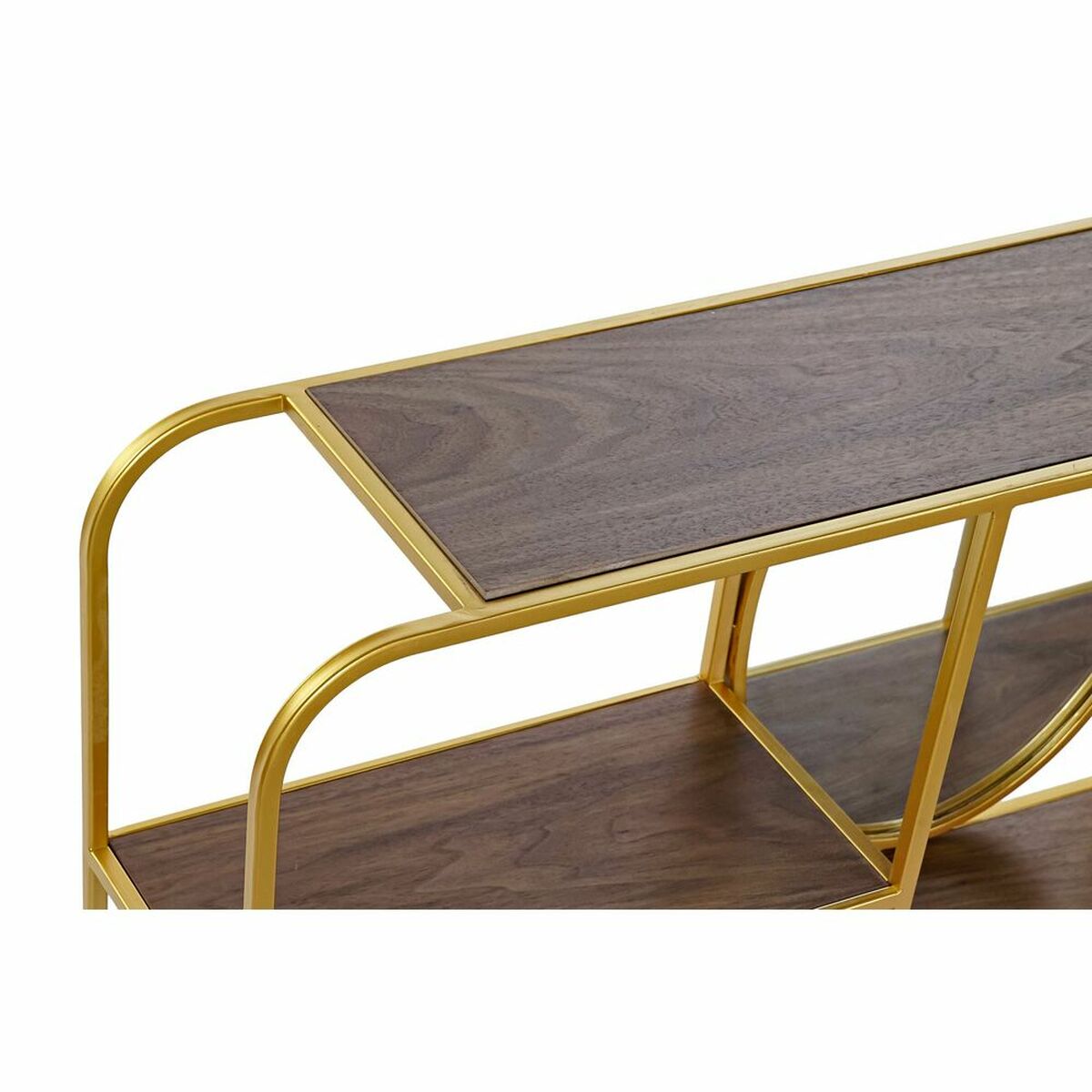 Väggspegel DKD Home Decor Speglar Gyllene Metall Trä Brun (100 x 18 x 40 cm) - 8