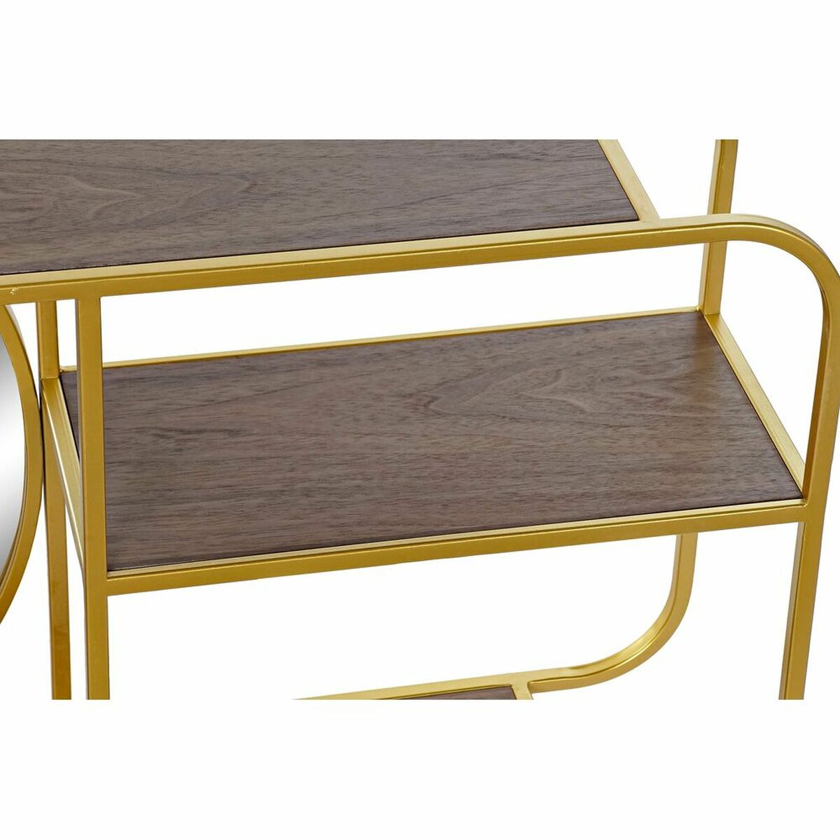 Väggspegel DKD Home Decor Speglar Gyllene Metall Trä Brun (100 x 18 x 40 cm) - 7