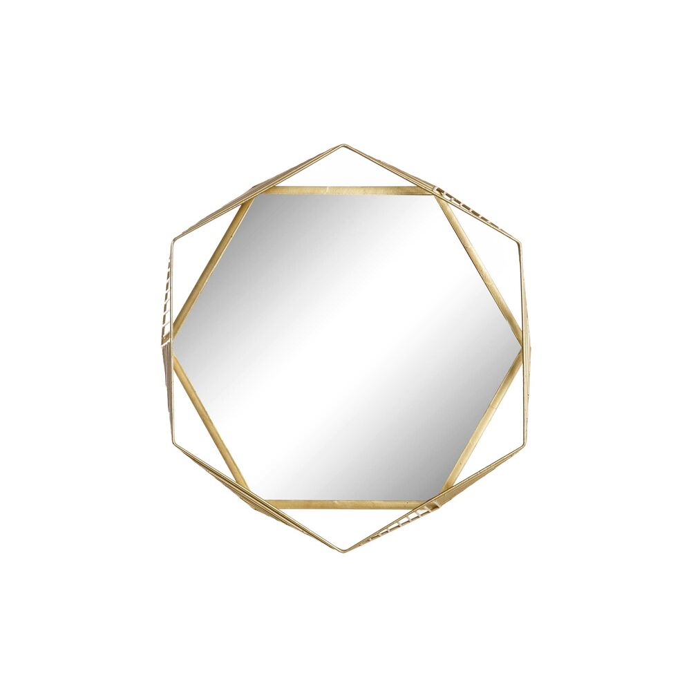 Väggspegel DKD Home Decor Glas Gyllene Järn (54 x 5 x 47 cm)