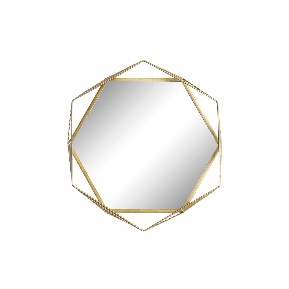 Väggspegel DKD Home Decor Glas Gyllene Järn (54 x 5 x 47 cm) - 5