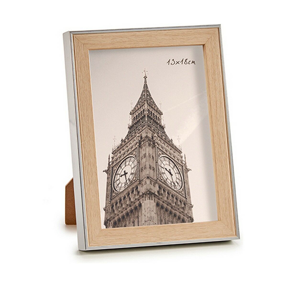 Fotoram 15,6 x 2 x 20,7 cm Silvrig Brun Plast Glas (6 antal) - 2