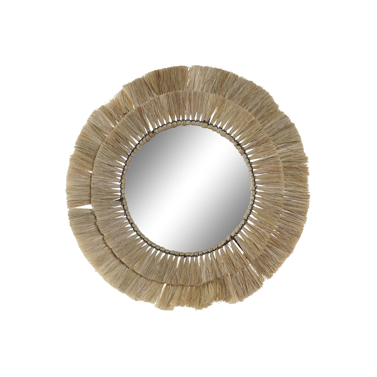 Väggspegel DKD Home Decor 55 x 4 x 55 cm Naturell Bali - 4