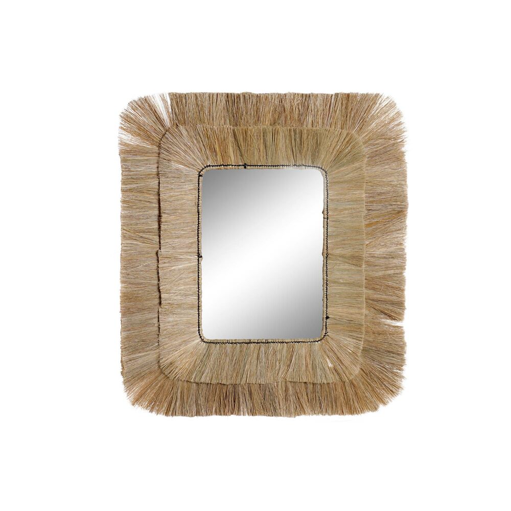 Väggspegel DKD Home Decor Glas Jute (87 x 6 x 96 cm)