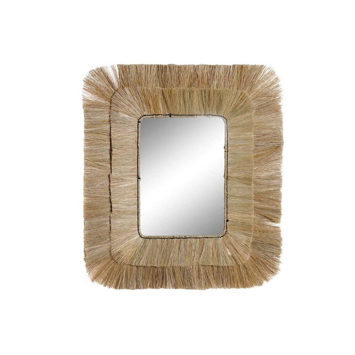 Väggspegel DKD Home Decor Glas Jute (87 x 6 x 96 cm) - 4