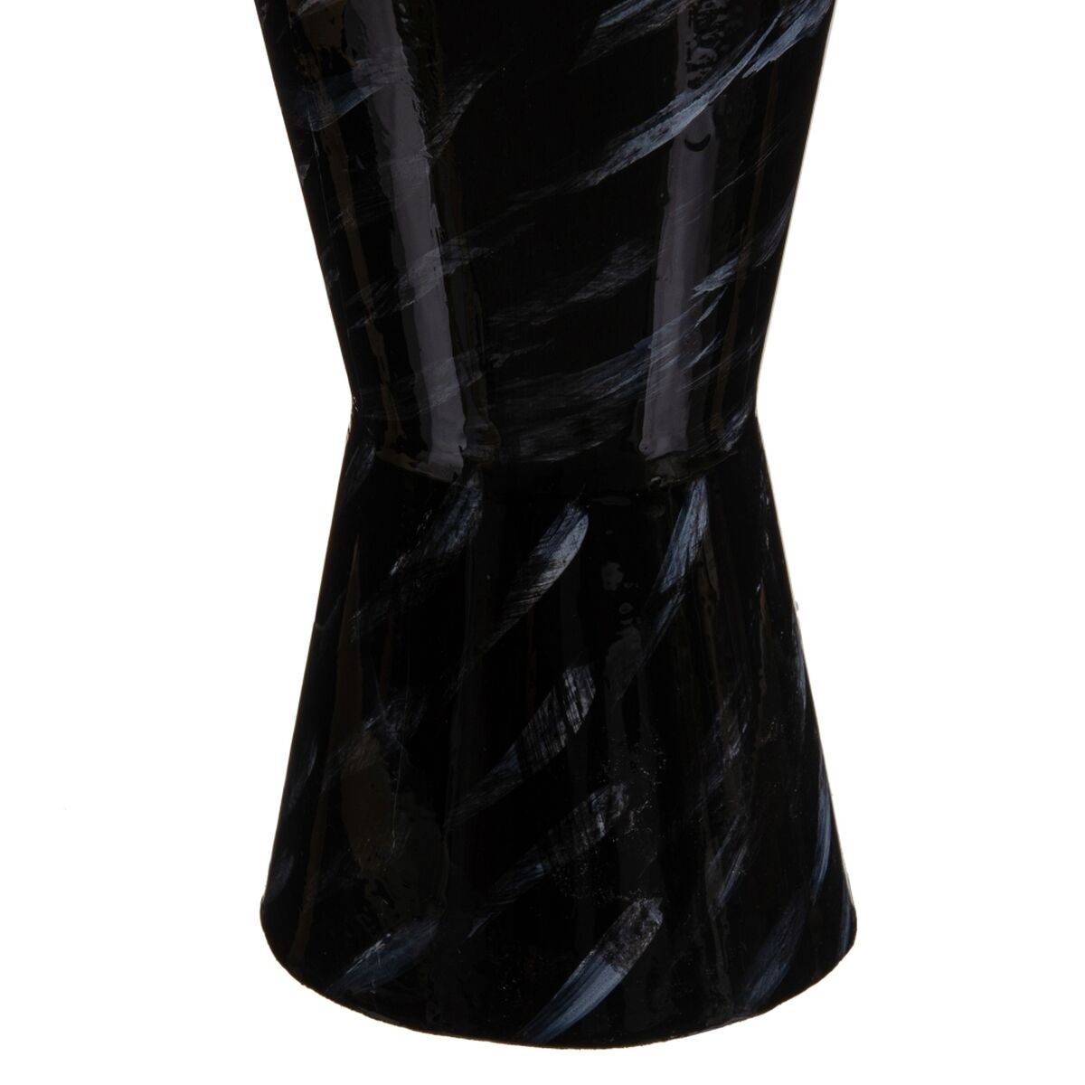 Vas 18 x 18 x 58 cm Glas Svart Gyllene Metall - 2