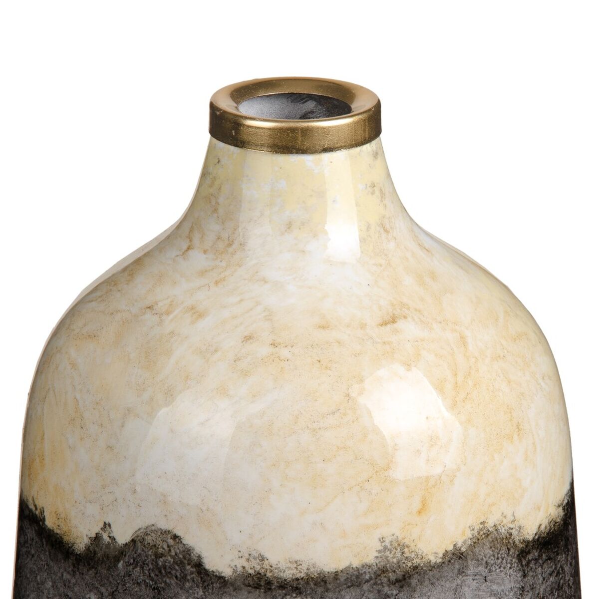 Vas Glas Grå 18 x 18 x 31 cm Kräm - 3