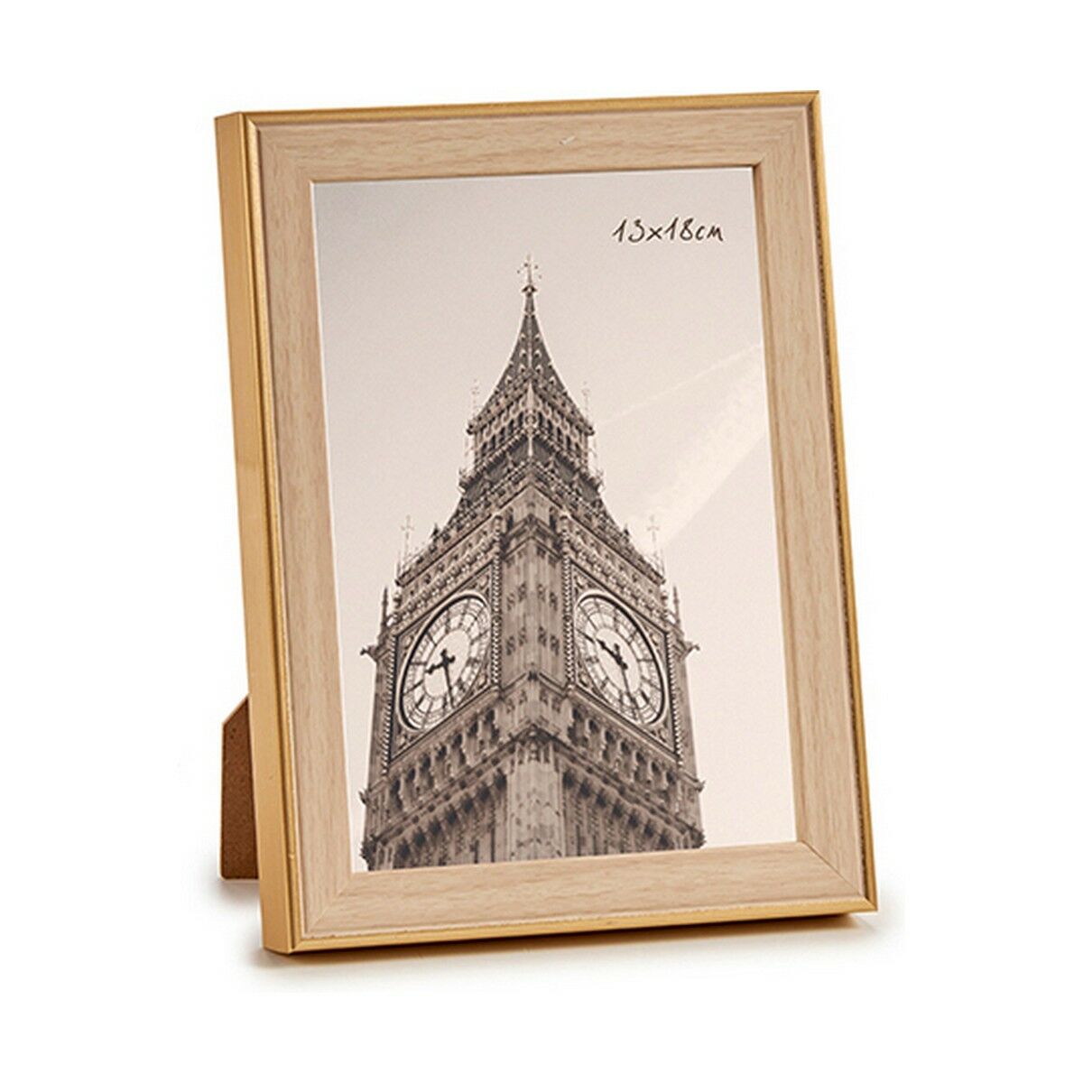 Fotoram 15,6 x 2 x 20,7 cm Gyllene Brun Plast Glas (6 antal) - 2