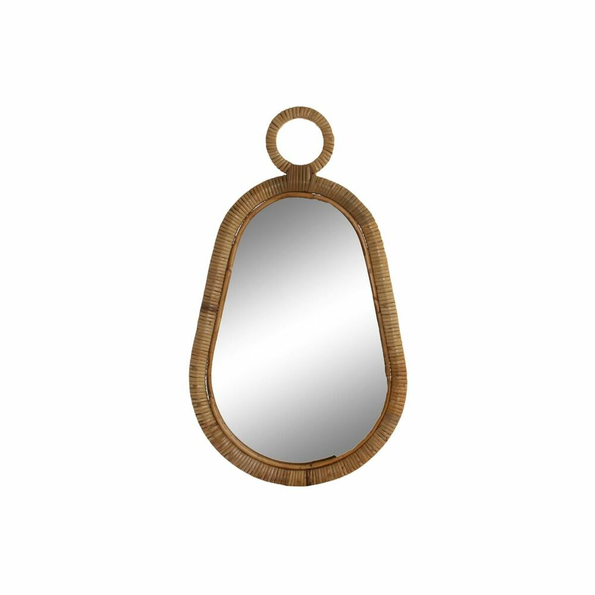 Väggspegel DKD Home Decor Brun Glas Rattan Naturell Tropiskt 39 x 2 x 68 cm - 4