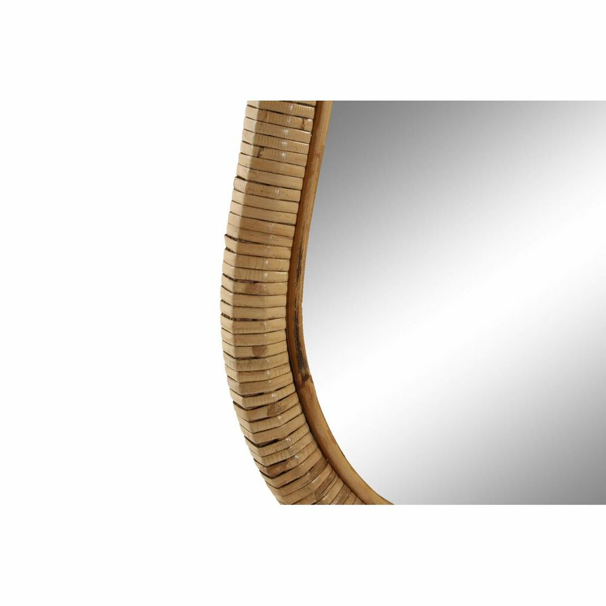 Väggspegel DKD Home Decor Brun Glas Rattan Naturell Tropiskt 39 x 2 x 68 cm - 5