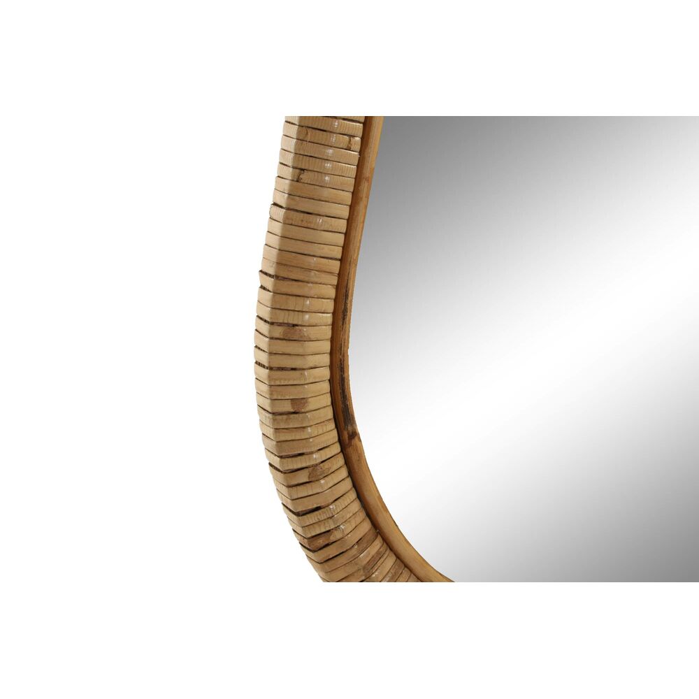 Väggspegel DKD Home Decor Brun Glas Rattan Naturell Tropiskt 39 x 2 x 68 cm - 2