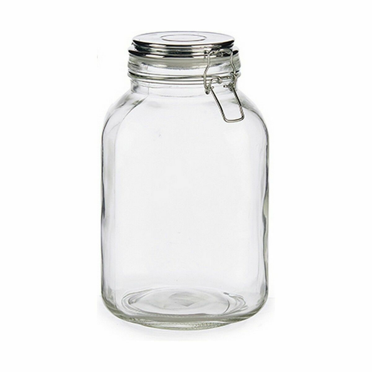 Burk Hermetisk stängning Silvrig Metall 3 L 14 x 23,5 x 14 cm (6 antal) - 2