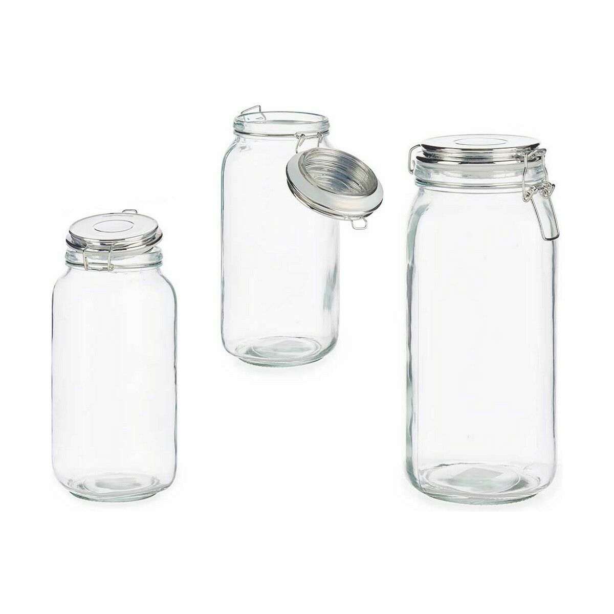 Burk Hermetisk stängning Silvrig Metall 2,1 L 11,3 x 26 x 11,3 cm (12 antal) - 2