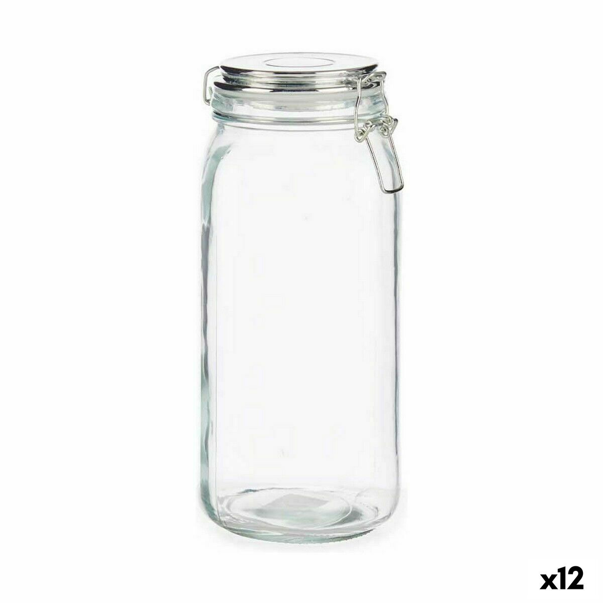 Burk Hermetisk stängning Silvrig Metall 2,1 L 11,3 x 26 x 11,3 cm (12 antal)