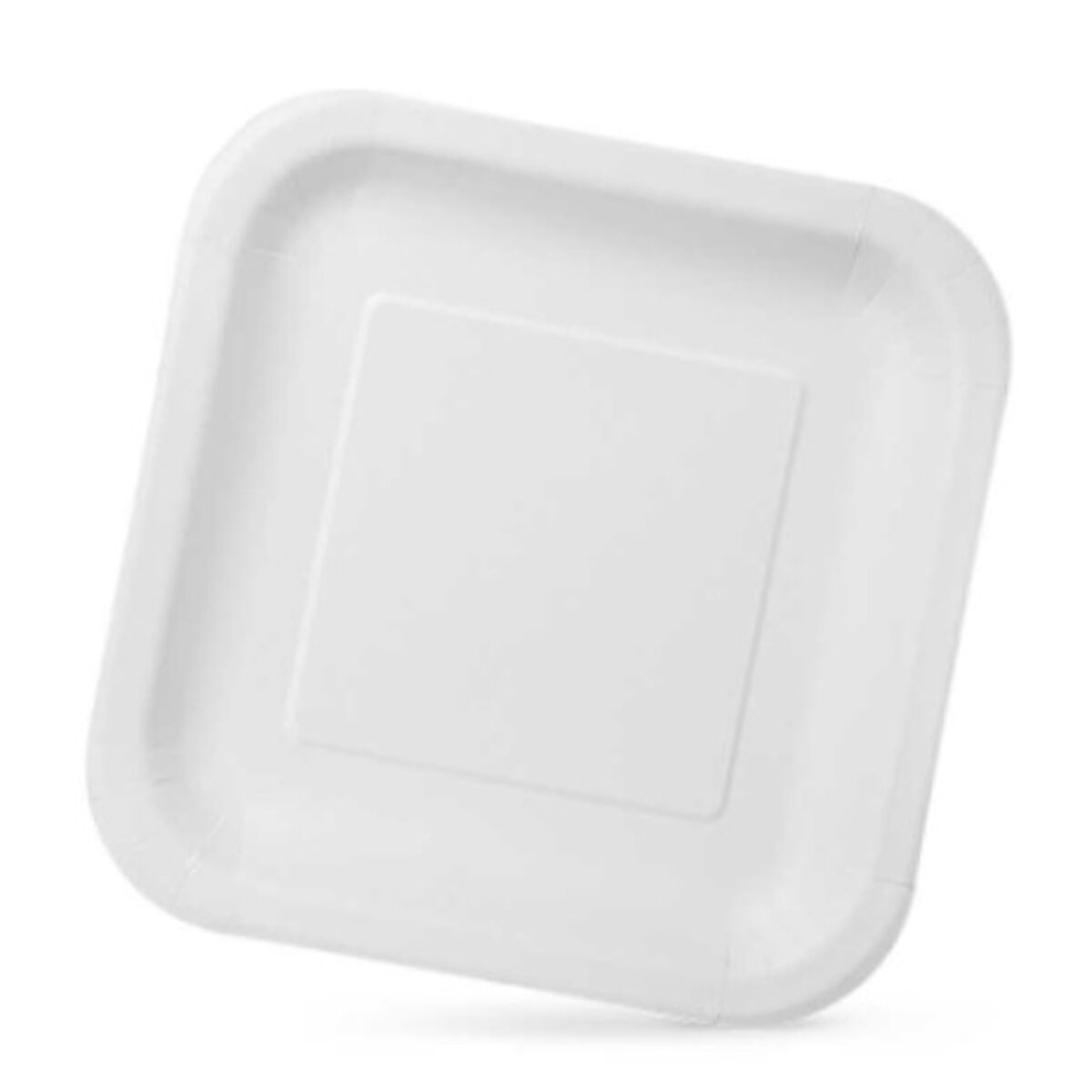 Tallriksset Algon Vit Papp Engångsanvändning 23 x 23 x 1,5 cm Fyrkantig 100 antal
