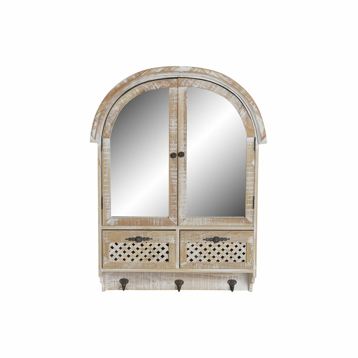Väggspegel DKD Home Decor Speglar Trä Brun (55,5 x 15 x 71 cm)