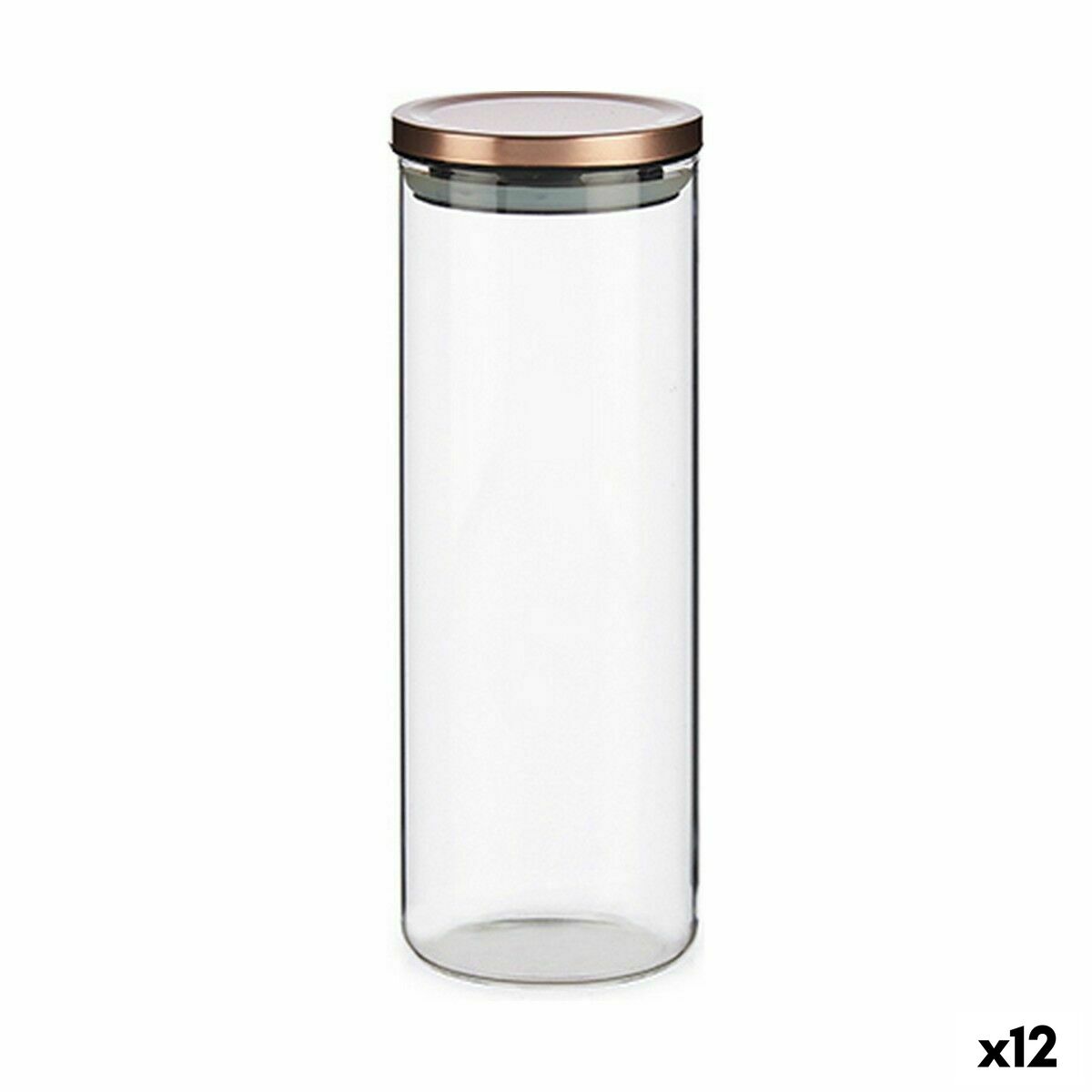 Burk Hermetisk stängning Koppar Silikon Stål 1,7 L 10,2 x 28 x 10,2 cm (12 antal)