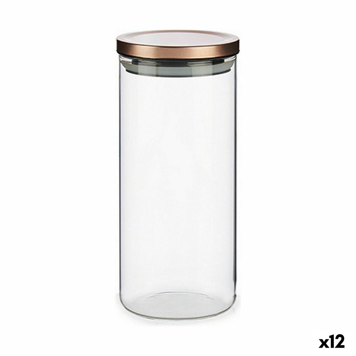 Burk Hermetisk stängning Koppar Silikon Stål 1,38 L 10,2 x 22,8 x 10,2 cm (12 antal)