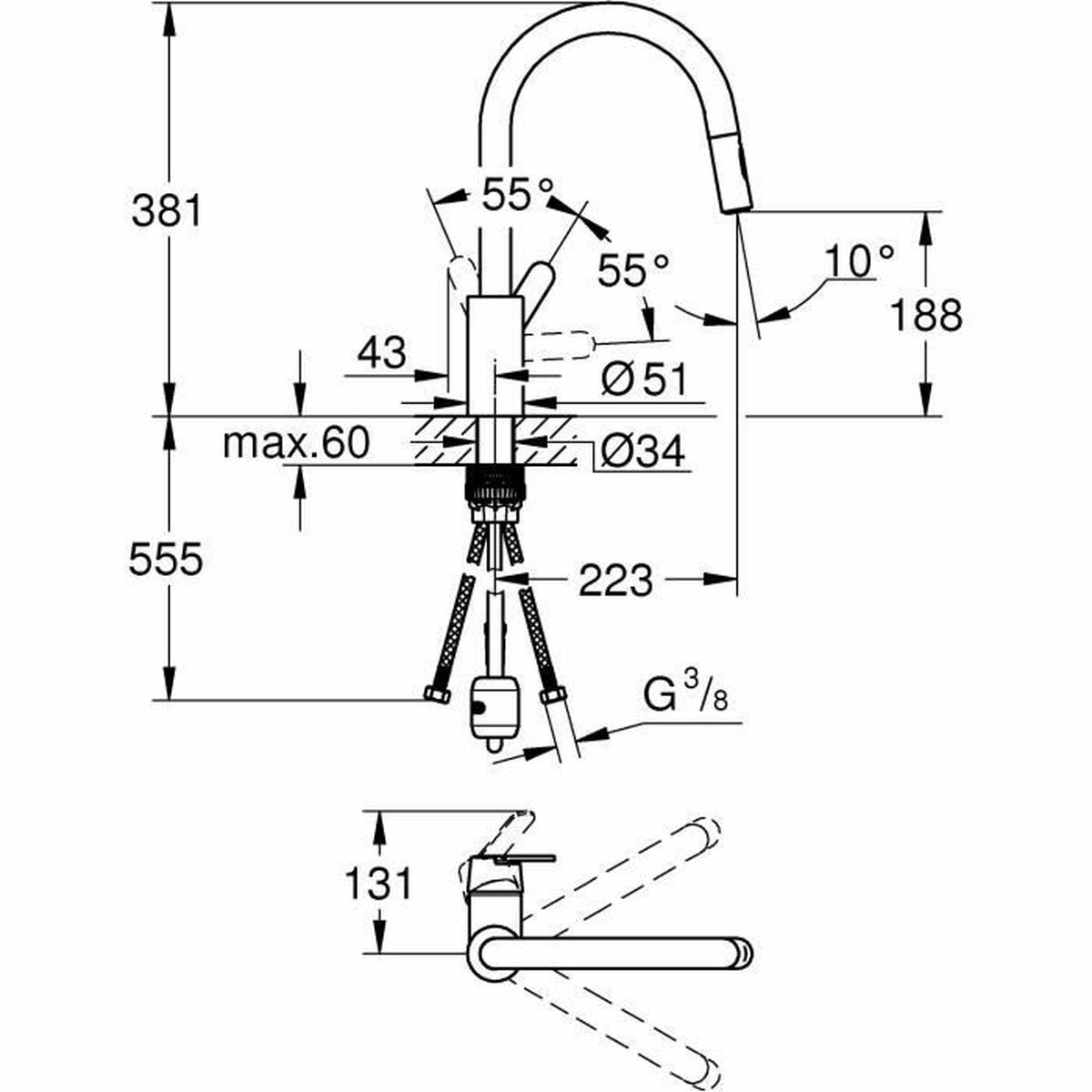 Blandare Grohe 31484001 - 2