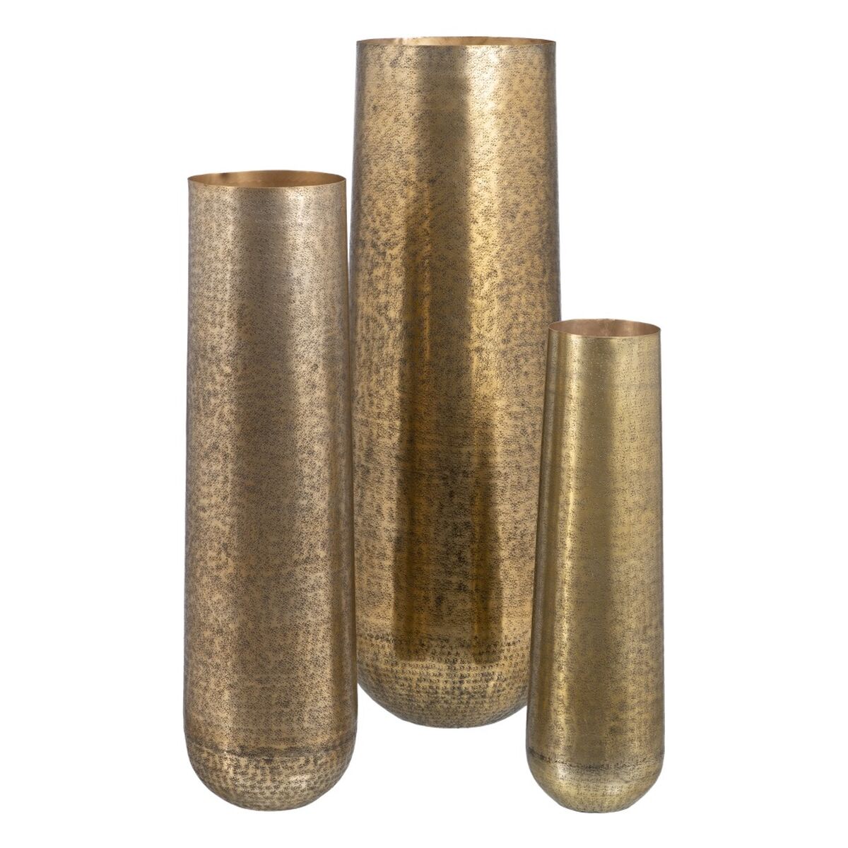 Vas 38 x 38 x 109 cm Gyllene Aluminium (3 Delar)
