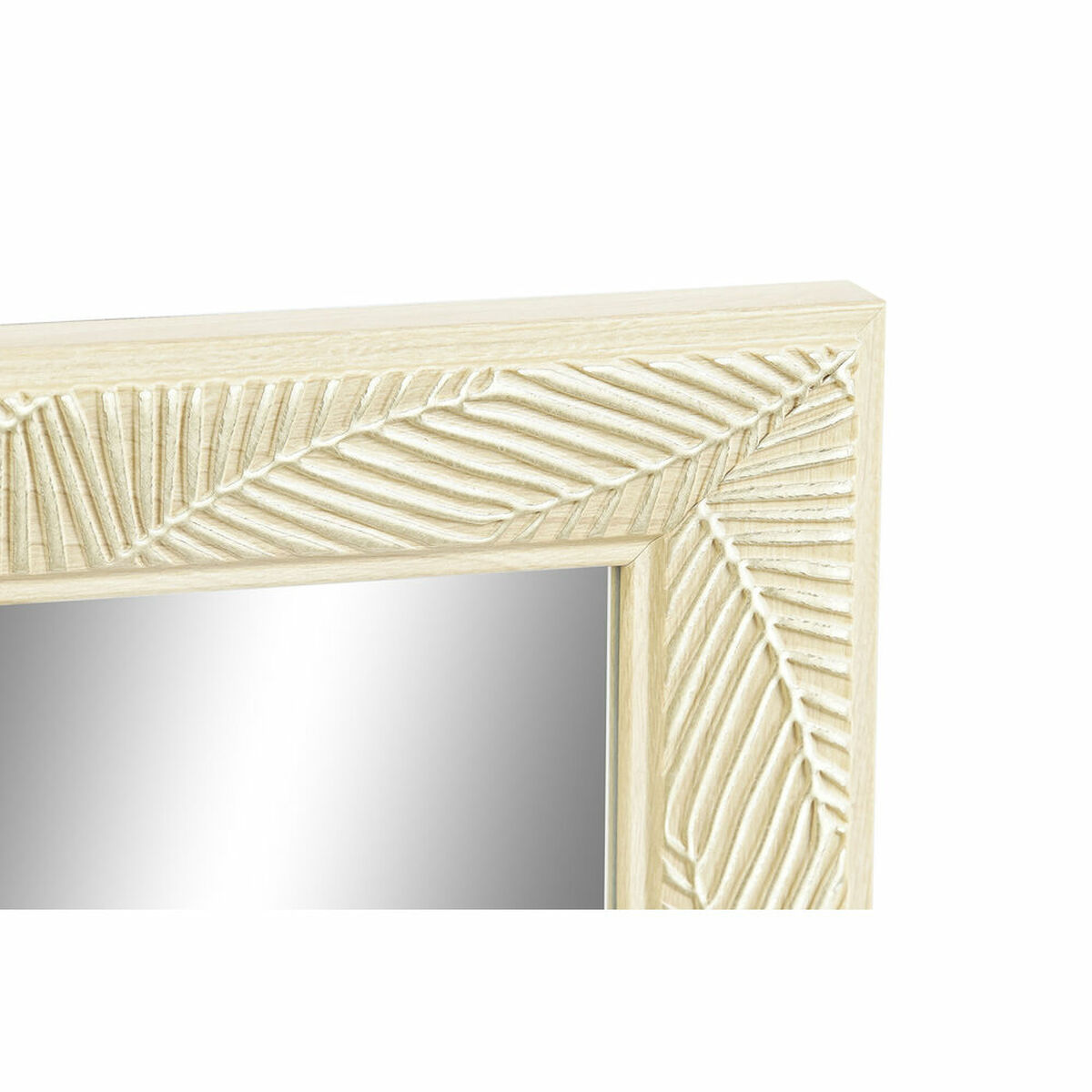 Väggspegel DKD Home Decor 36 x 2 x 95,5 cm Glas Naturell Grå Brun Vit polystyren Tropiskt Löv av en växt (4 Delar) - 3