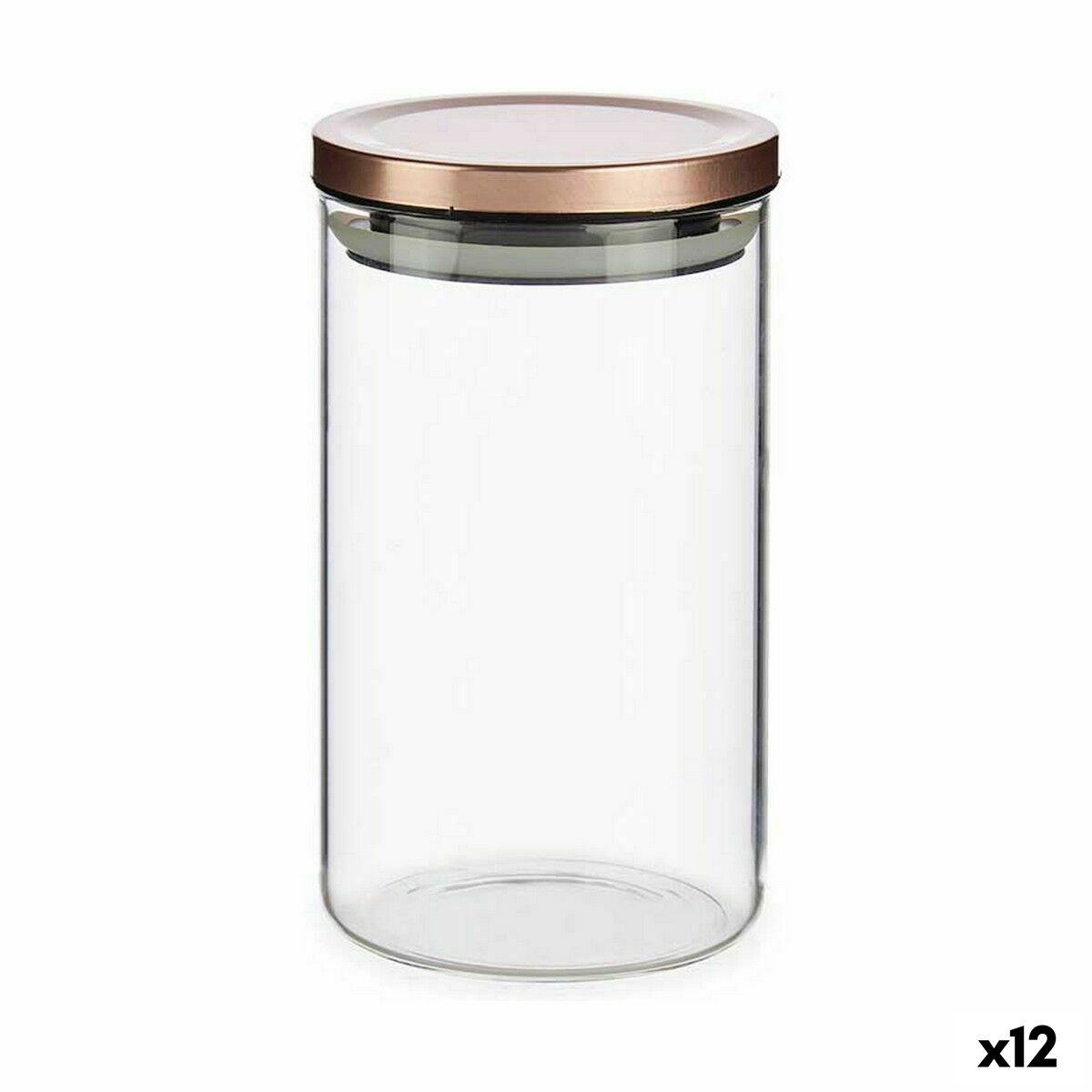 Burk Hermetisk stängning Koppar Metall 1 L 10,2 x 18 x 10,2 cm (12 antal)