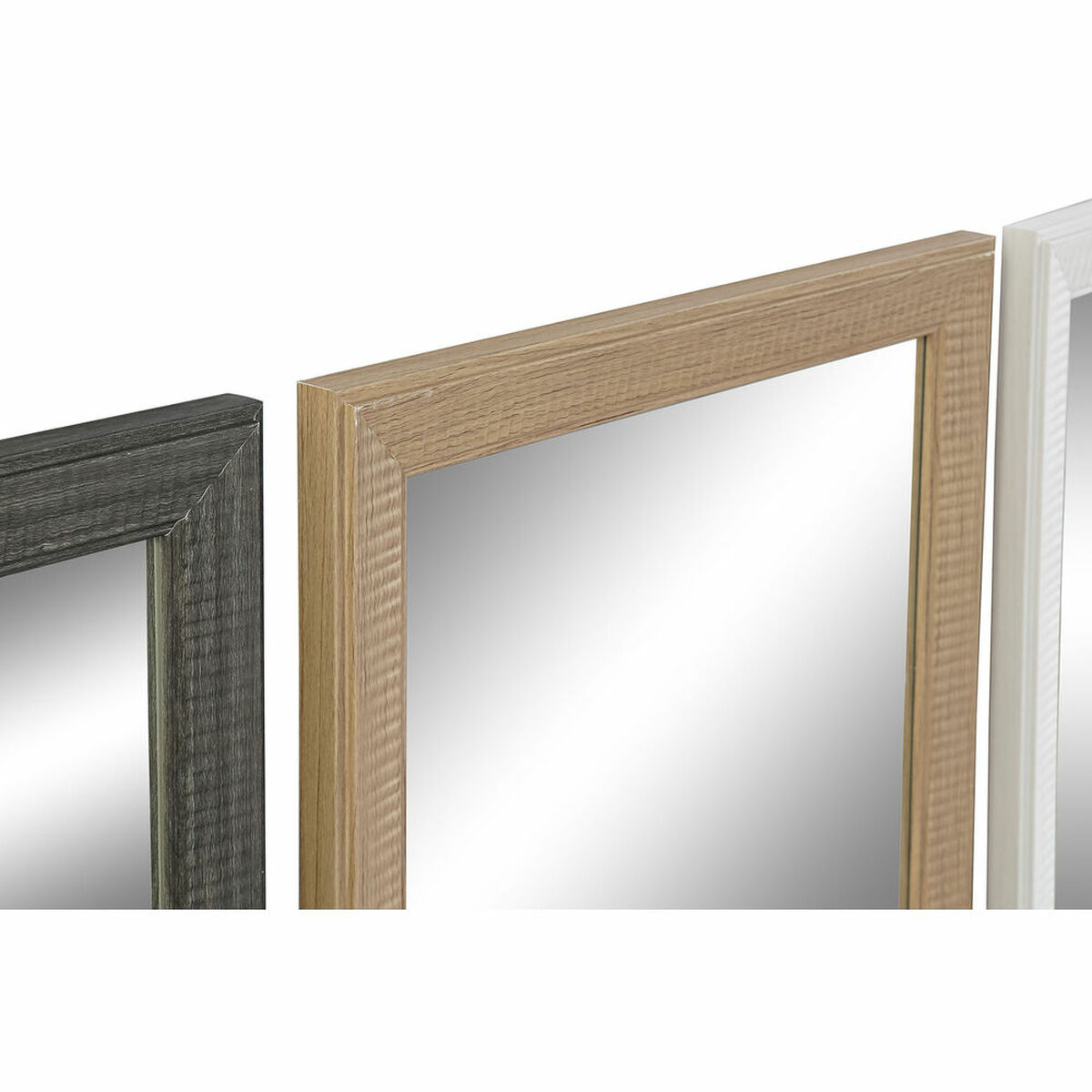 Väggspegel DKD Home Decor Brun Naturell Mörkgrå Elfenben Glas polystyren 36 x 2 x 95,5 cm (4 Delar) (4 antal) - 3