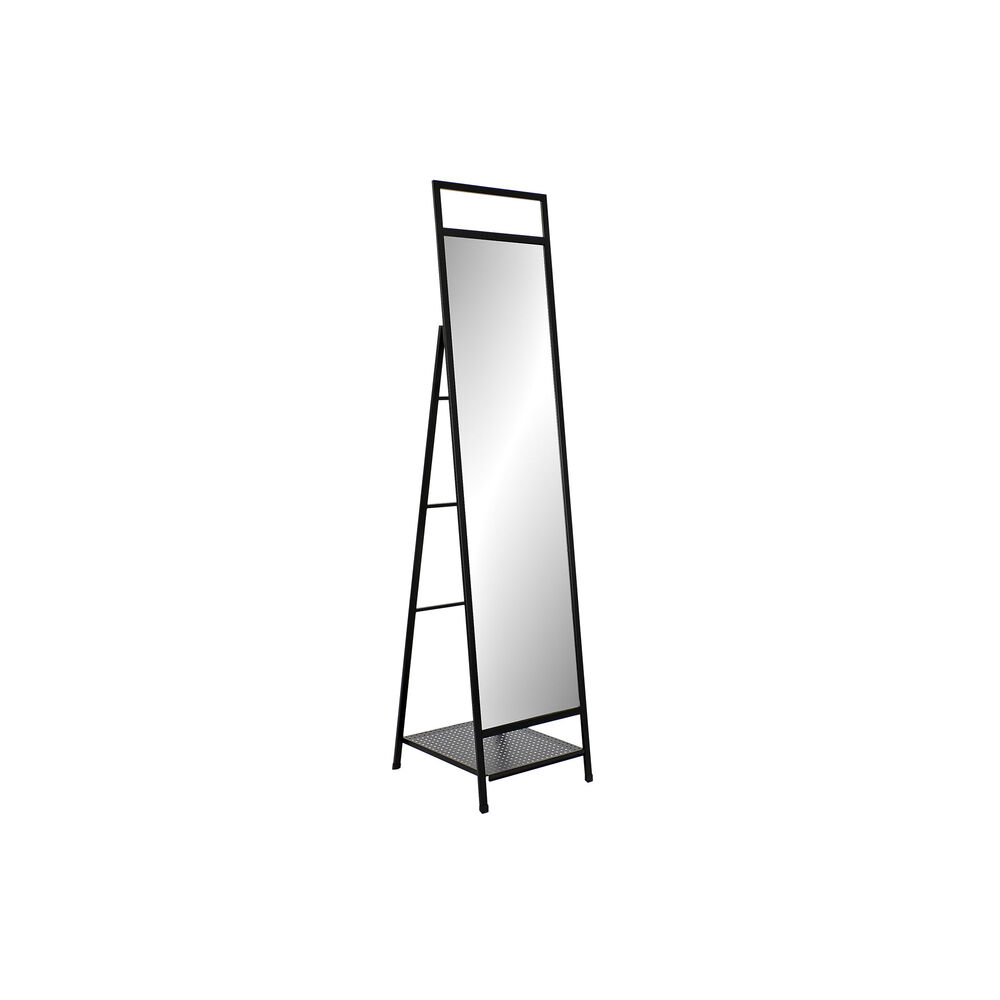 Fristående spegel DKD Home Decor 39 x 40 x 160 cm Speglar Svart Metall Loft - 5