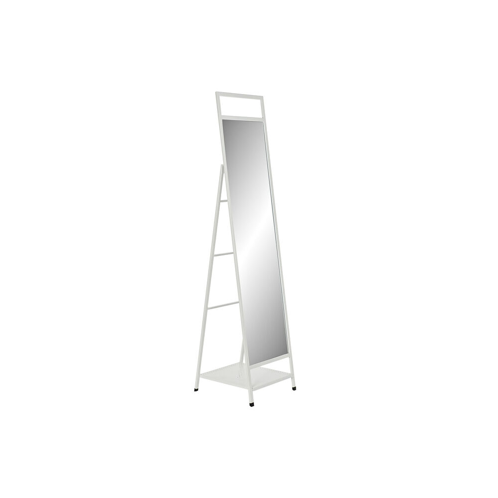 Fristående spegel DKD Home Decor Vit Metall Speglar Rektangulär 30 x 40 cm 39 x 40 x 160 cm - 5