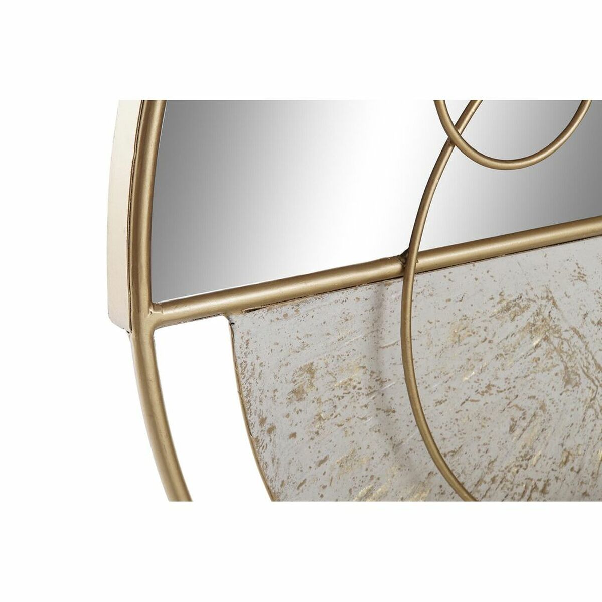 Väggspegel DKD Home Decor Gyllene Metall Vit Modern (65 x 7,6 x 76 cm) - 6