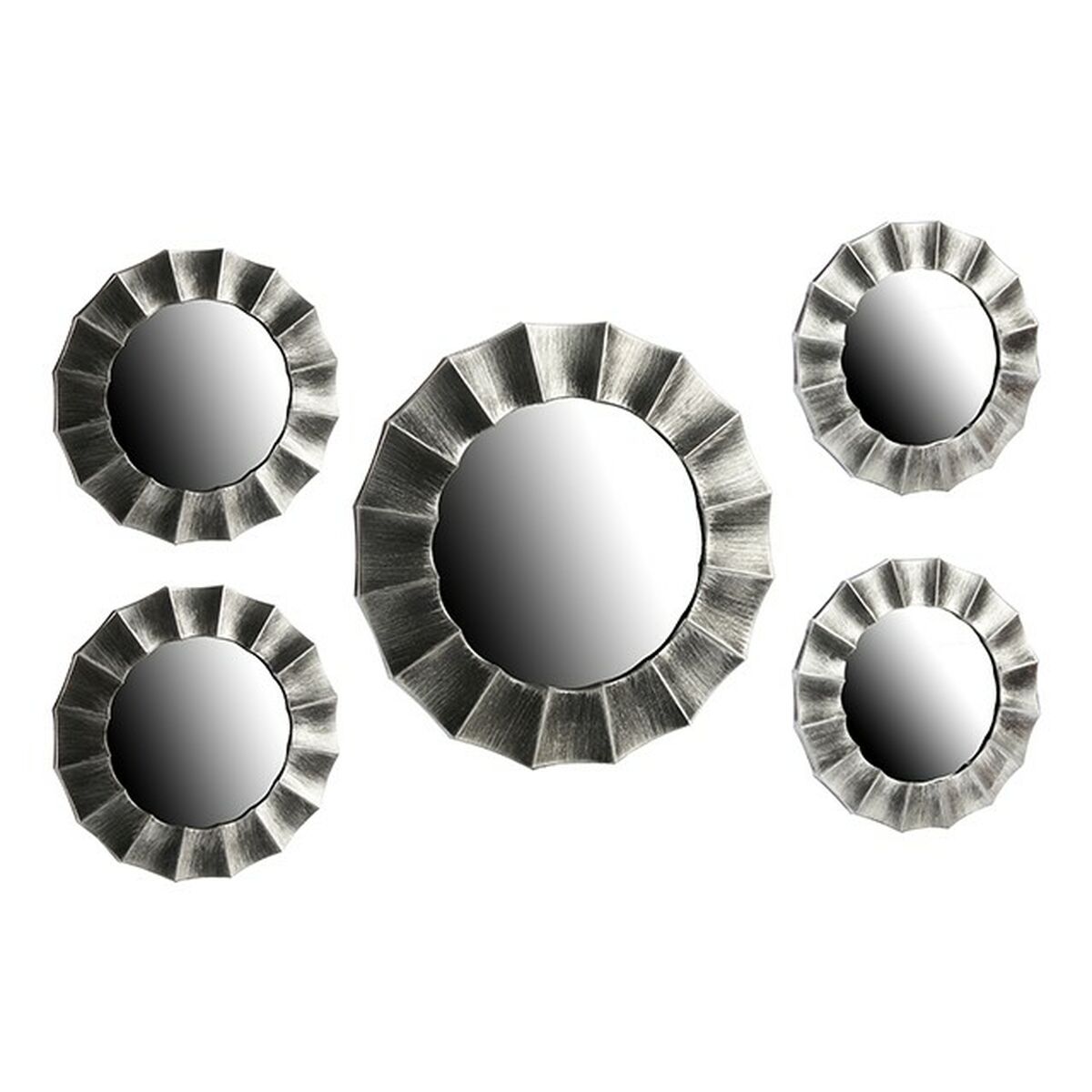 Spegelspel Svart Silvrig Glas Plast (6 antal) - 2