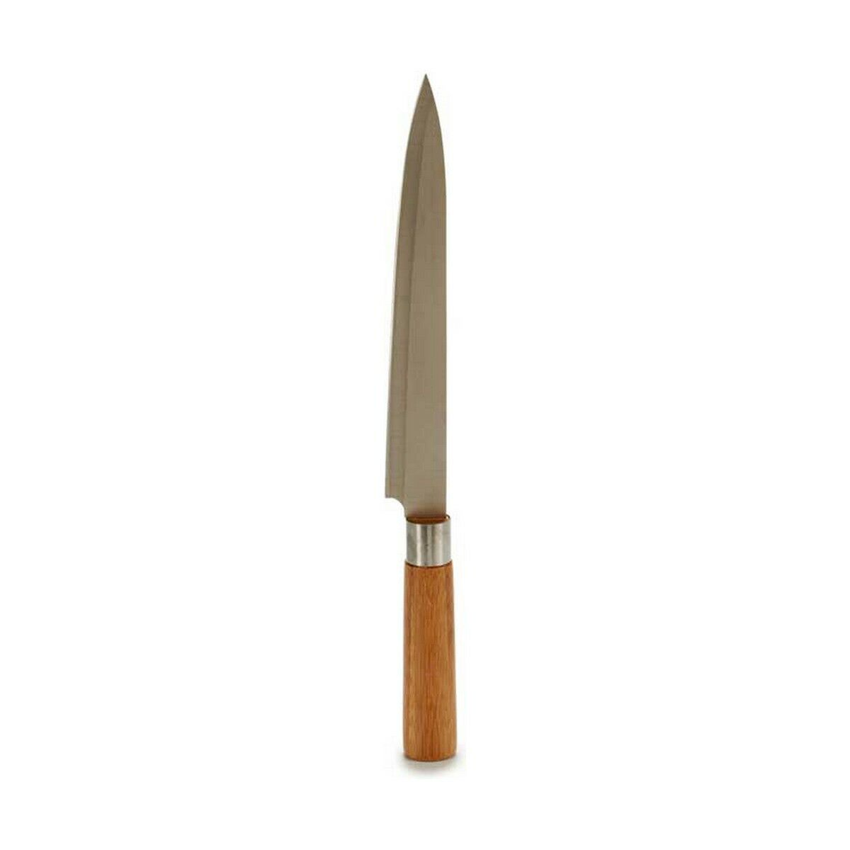 Kökskniv 3 x 33,5 x 2,5 cm Silvrig Brun Rostfritt stål Bambu (12 antal) - 2